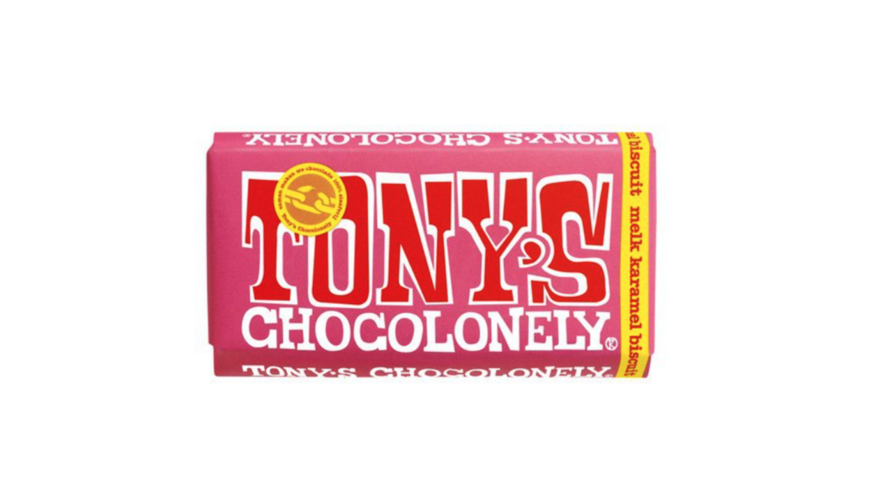Illustratie voor: Tony’s Chocolonely komt met nieuwe smaak karamel biscuit