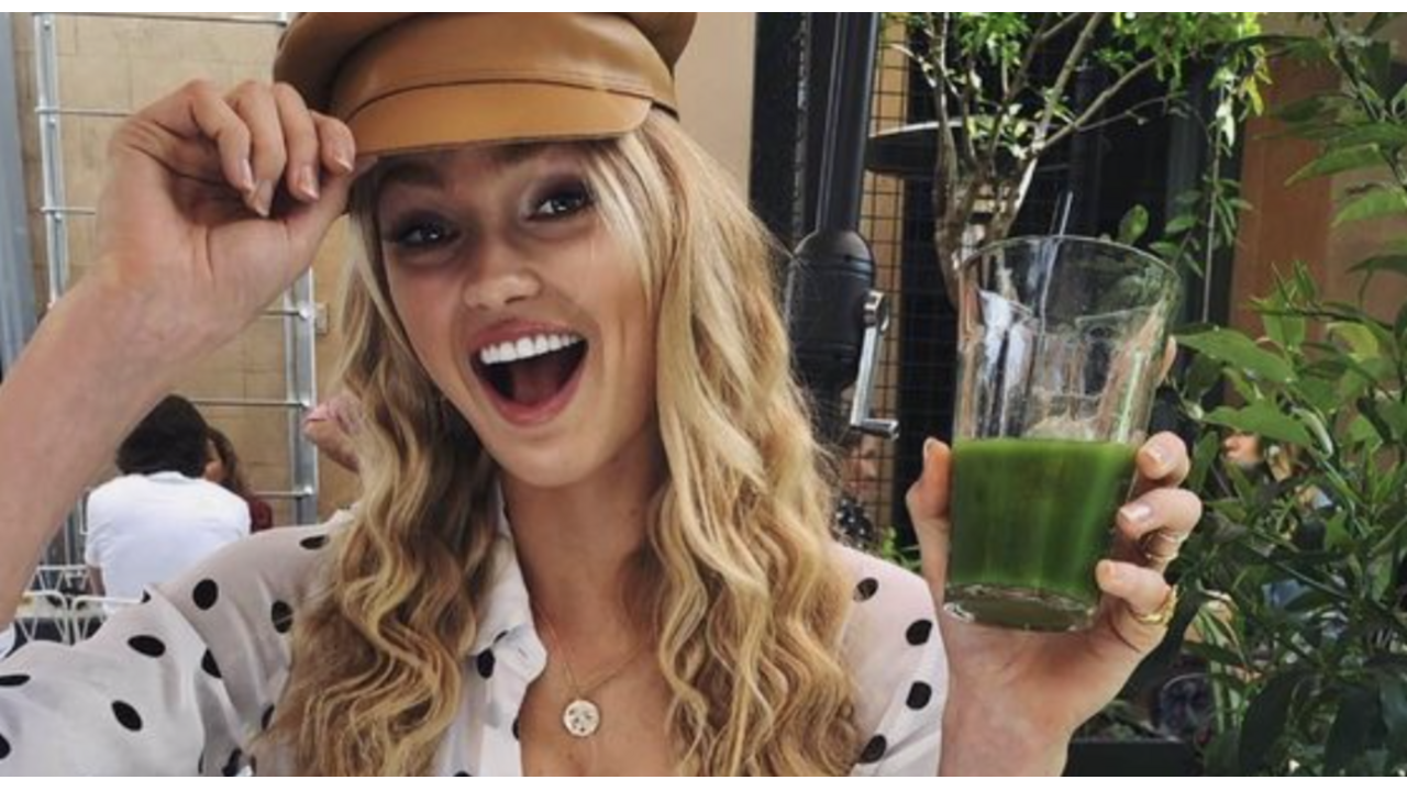 Victoria's Secret modellen eten als ontbijt