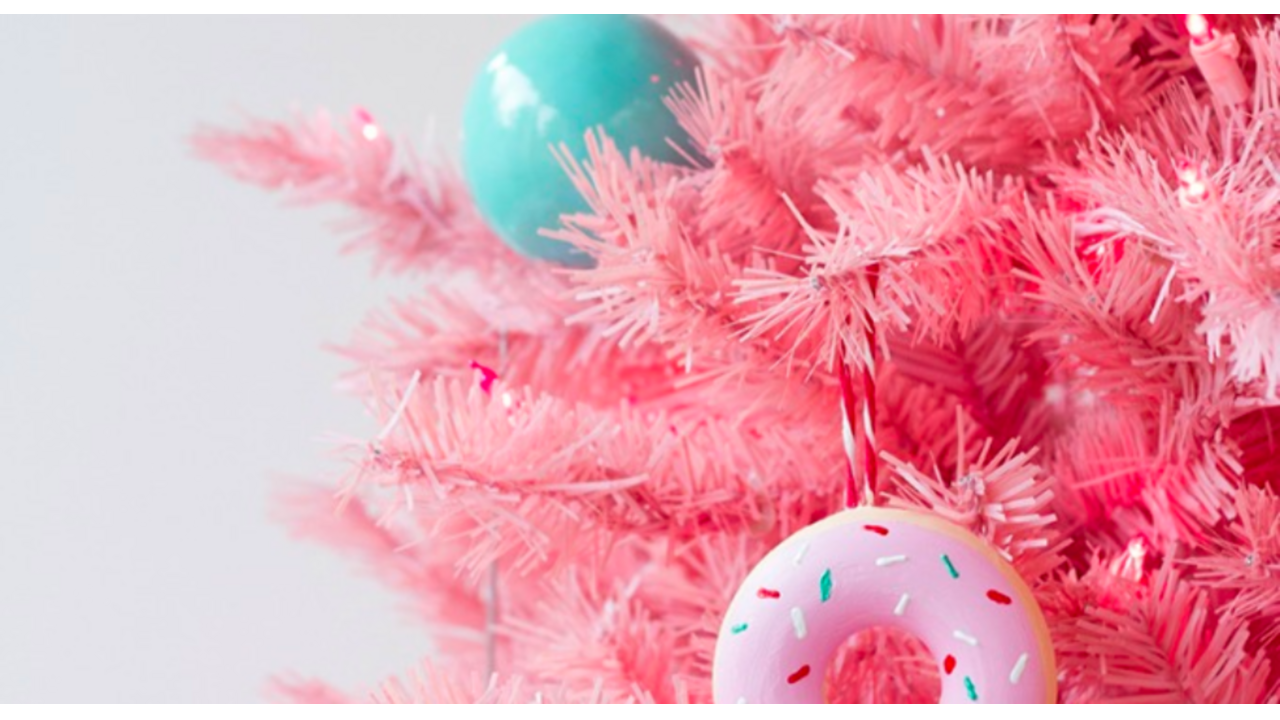 roze kerstboom