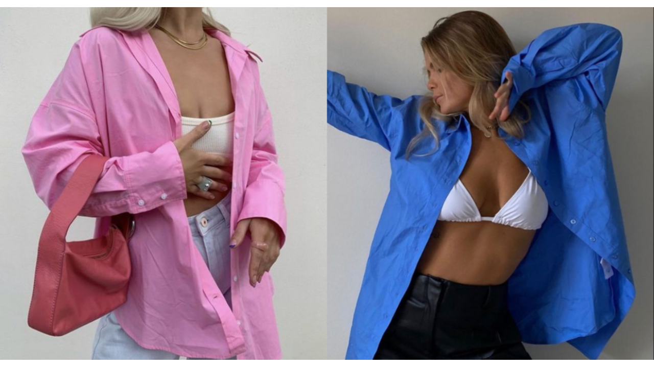 HEMA oversized blouse kopen bauw roze
