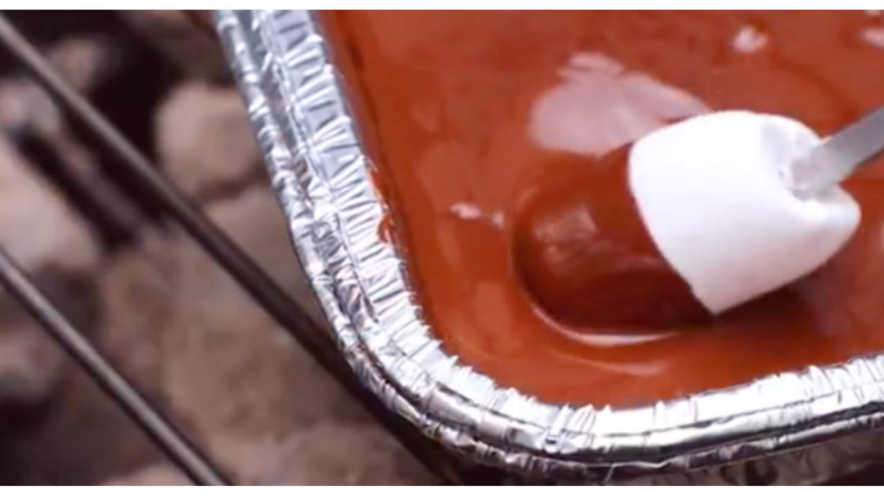 chocolade fondue bbq action