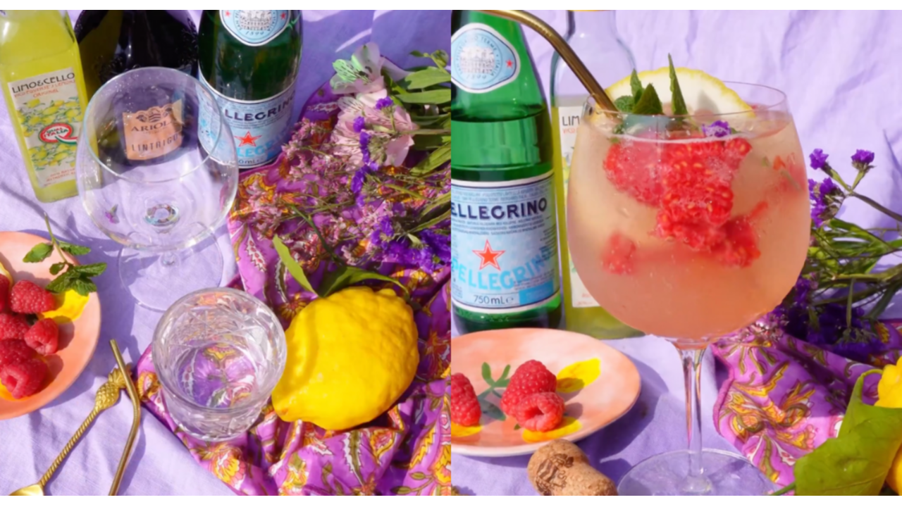 Illustratie voor: Lekkerste zomercocktail óóit: limoncello framboos spritz
