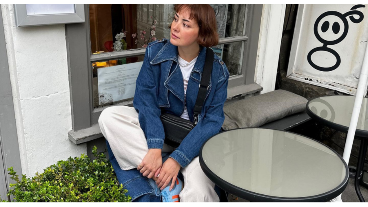 denim trenchcoat