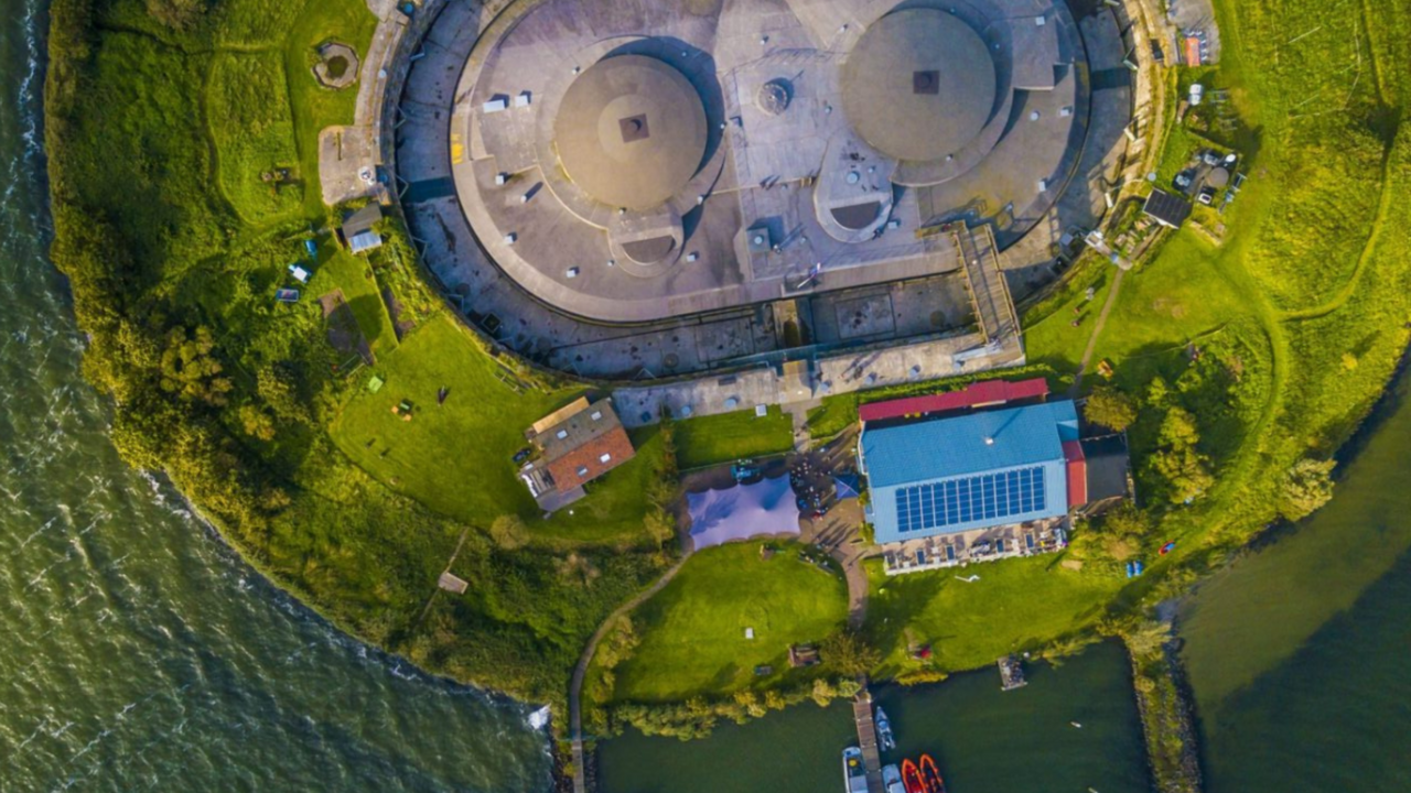 eiland vlakbij amsterdam