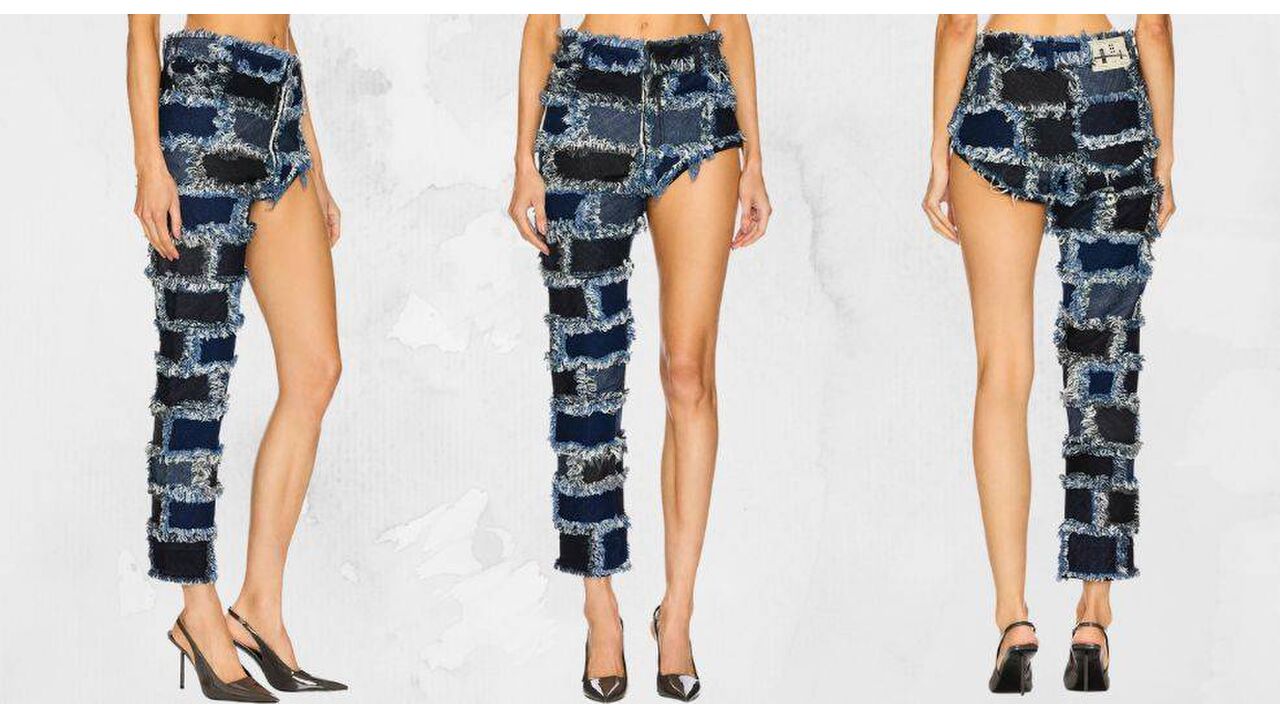 One legged jeans