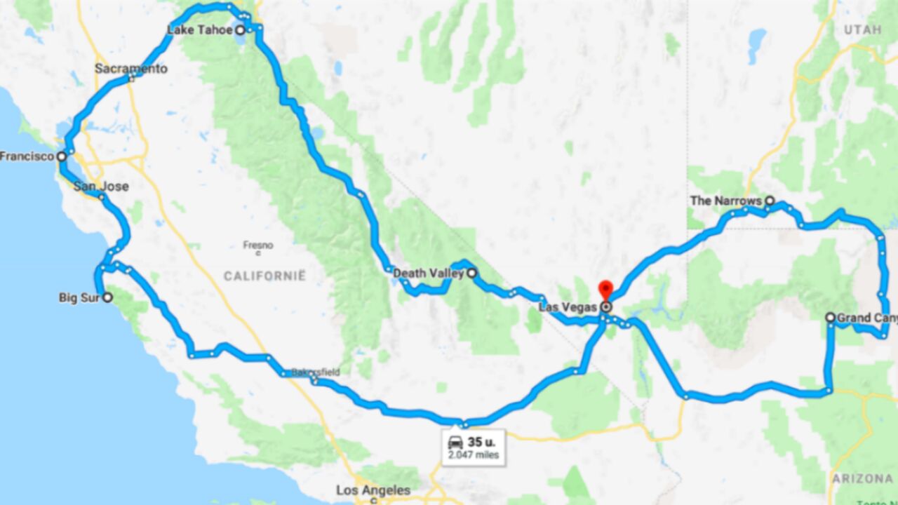 Illustratie voor: De beste route voor een onvergetelijke roadtrip langs de westkust van Amerika
