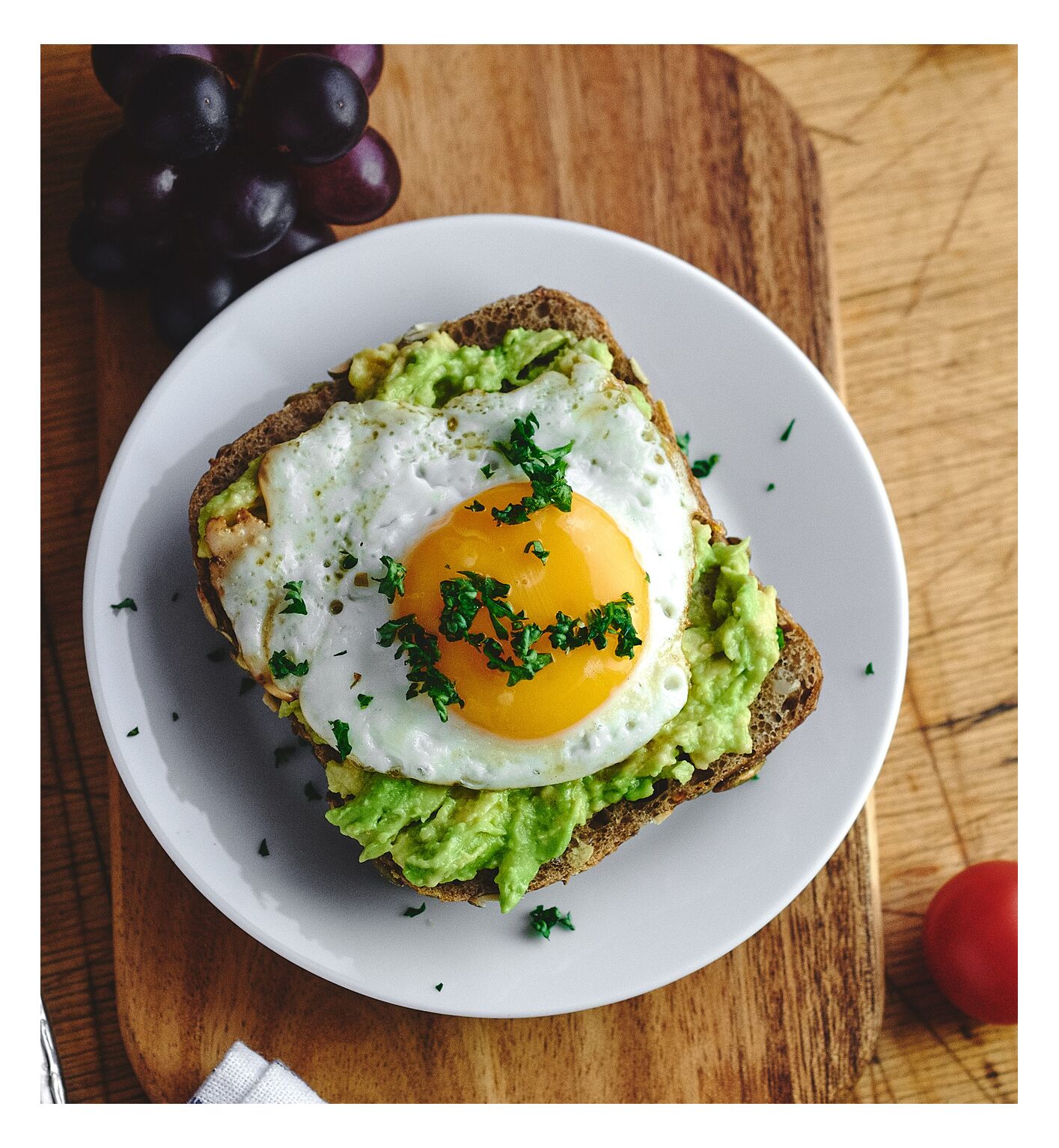 Fried egg with Avocado on bread