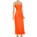 oranje satijnen jurk koningsdag outfit