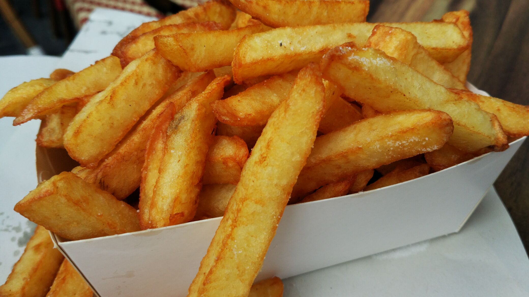 friet bestellen vliegtuig