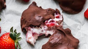 strawberry yoghurt bites tiktok maken