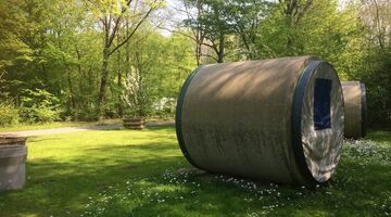 bijzondere camping slapen in rioolbuis
