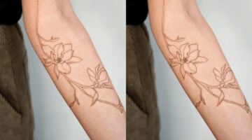 brown ink tattoos