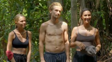 Lies Zhara, Camiel Kesbeke en Amijé van der Laan in Expeditie Robinson.