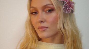 Selfie van Zara Larsson voor haar grote show.