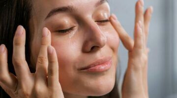 Vrouw met een gladde huid.