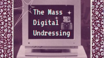 Computer met de tekst: The mass Digital Undressing