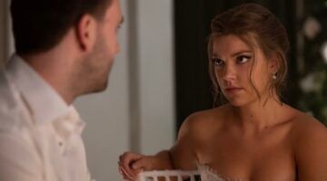 Bree en Stephen kijken elkaar aan in Tell Me Lies.