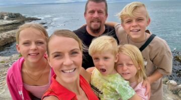 De Bellinga's familiefoto in Zuid-Afrika.