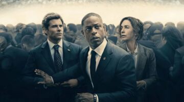 Acteurs van Paraside op een rijtje naast elkaar in pak.