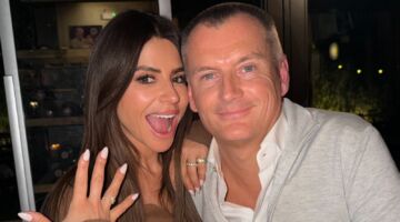 Olcay Gulsen met haar man Eelko na verloving