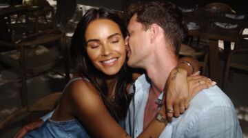 Monica Geuze met ex James Lawrence