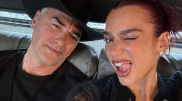 Dua Lipa en haar vader.