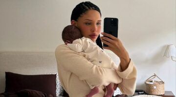 Vrouw met een baby.