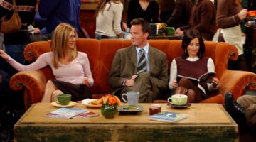 Rachel, Chandler en Monica in Friends