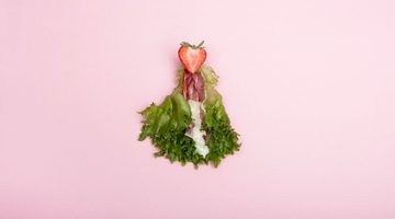 Vulva gemaakt van eten.