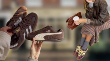 De modekleur van 2025: bruin. Bruine sneakers