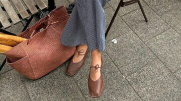 ballerina zomer schoen bruin flat