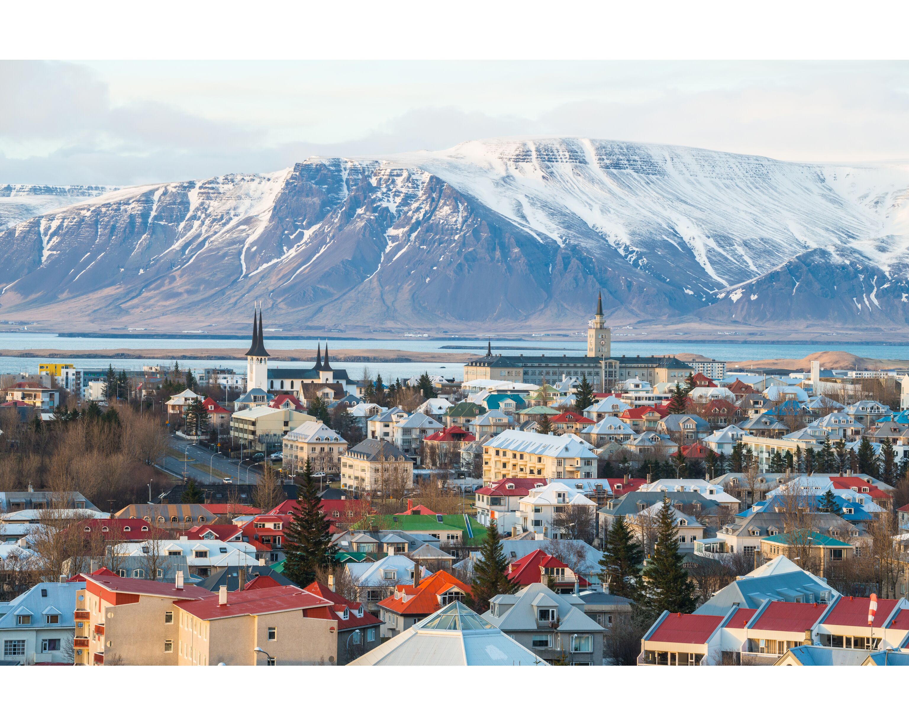 Reykjavik the capital city of Iceland.