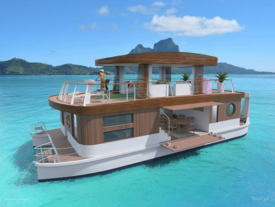 Illustratie voor: Varen op deze watervilla bij Bora Bora is dé droomvakantie voor jou en je vriendinnen