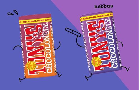 Illustratie voor: Yes! Dit is de nieuwe estafettereep van Tony’s Chocolonely