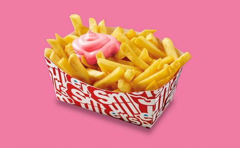Illustratie voor: Nieuw bij Smullers: roze fritessaus