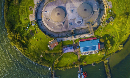 eiland vlakbij amsterdam
