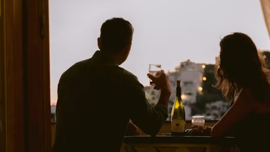Man en vrouw op een date.