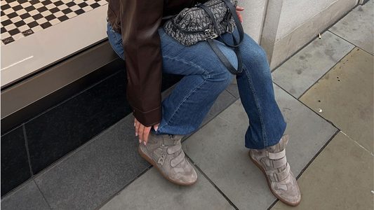 Wedge sneakers.