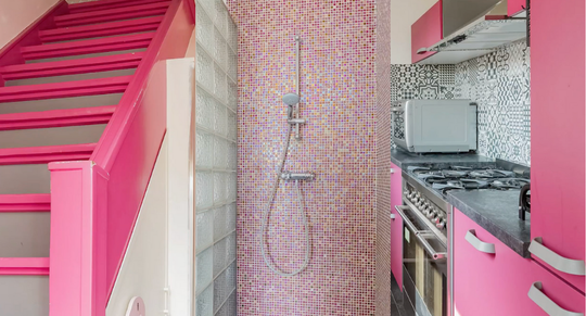 roze barbie huis funda