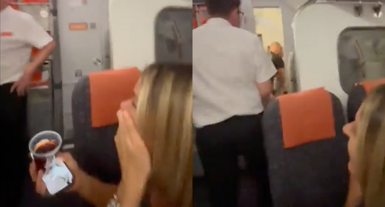 vrouw betrapt