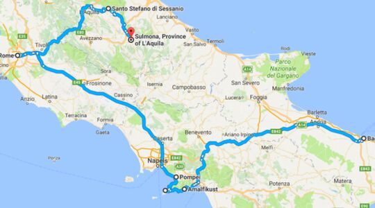 Illustratie voor: Maak jij deze zomer een roadtrip door Italië? Mis deze plekken niet