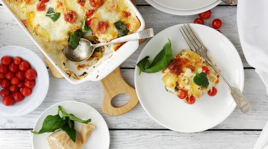 Illustratie voor: Heerlijk recept: pompoen lasagne met ricotta
