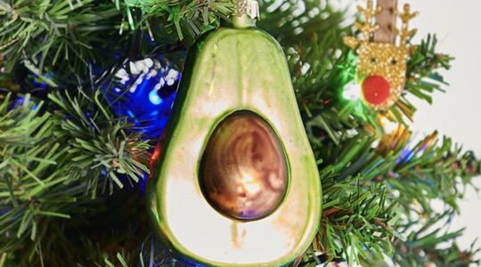 originele kerstballen avocado