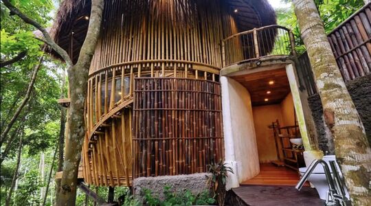 bamboe villa op Bali