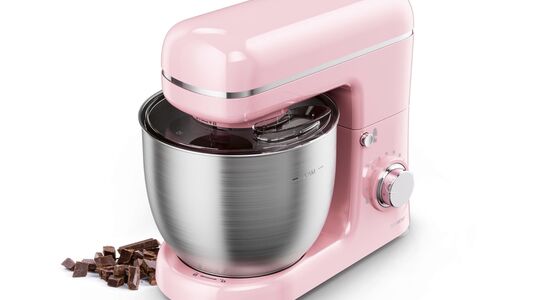 pastelroze keukenapparatuur