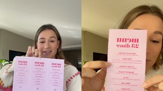 menukaarten zelf maken 21 diner