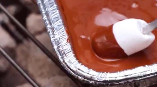 chocolade fondue bbq action