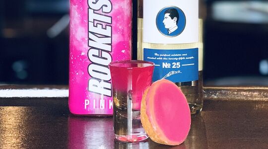 Roze koeken shot maken
