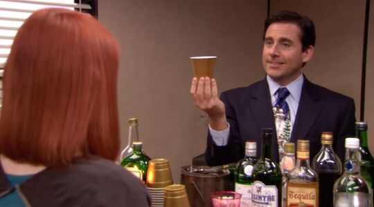 productiever aangeschoten borrel tijdens werk