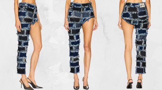 One legged jeans